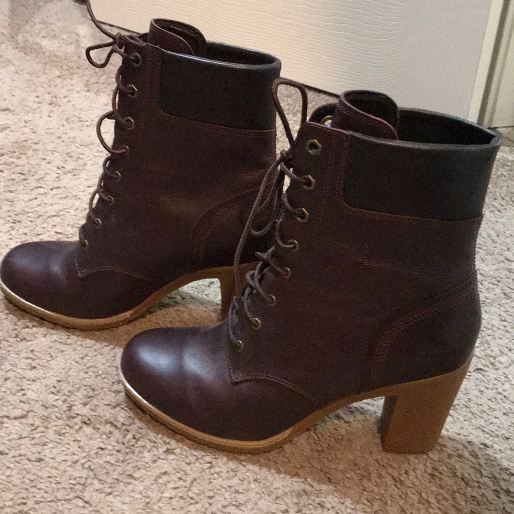 Timberland high heel booties.